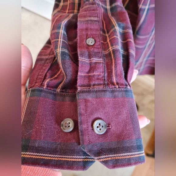 Vintage Viyella Cotton & Wool Blend Button Down Checker Plaid Shirt - Picture 5 of 7